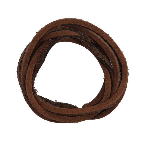 Шнур кожа натуральная ⌀3.0 мм / 1 метр, дизайн 301, 100% кожа, т.коричневый