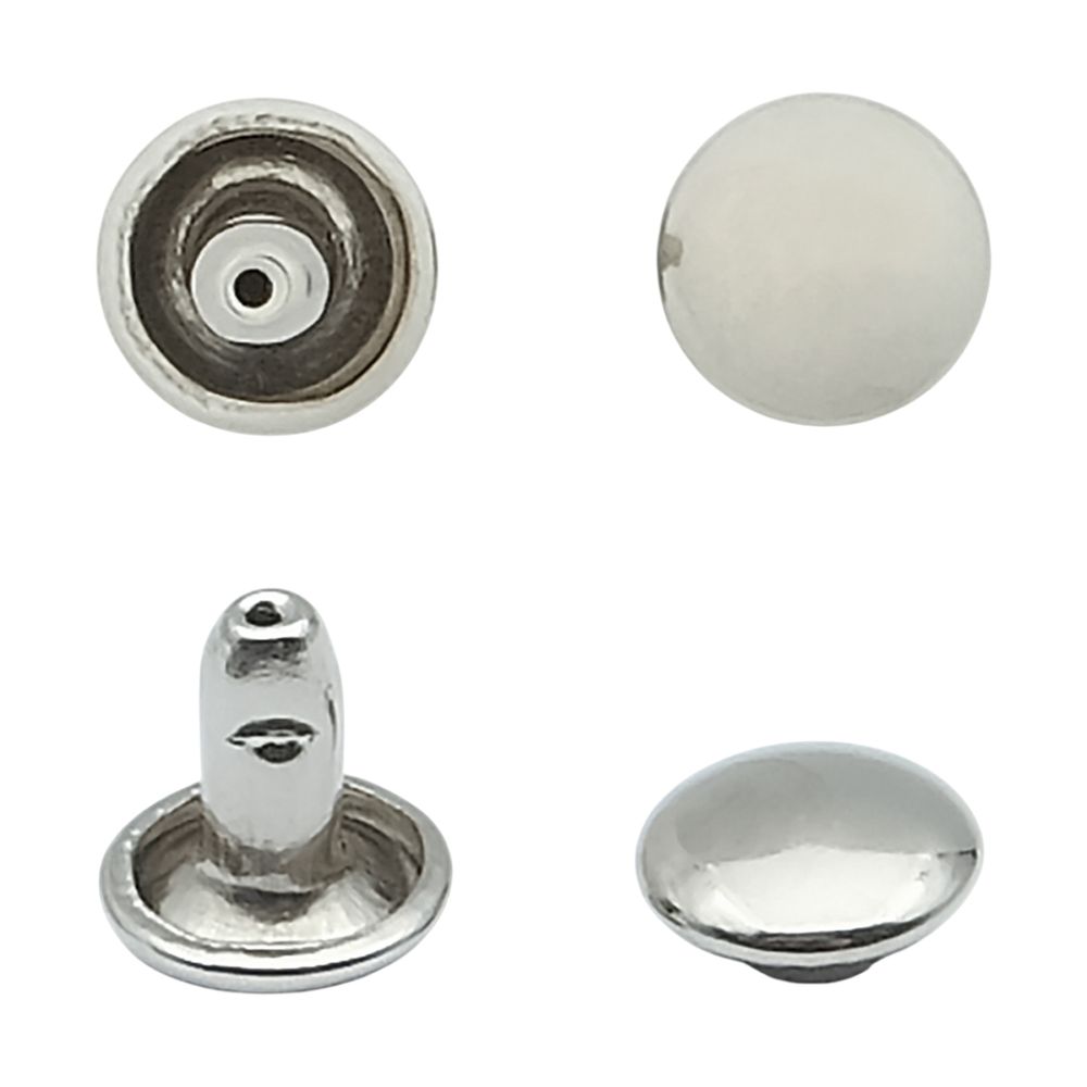 Хольнитены двухсторонние ⌀7 мм, h=6-7 мм, сталь, New Star №33, никель, уп≈2000 шт