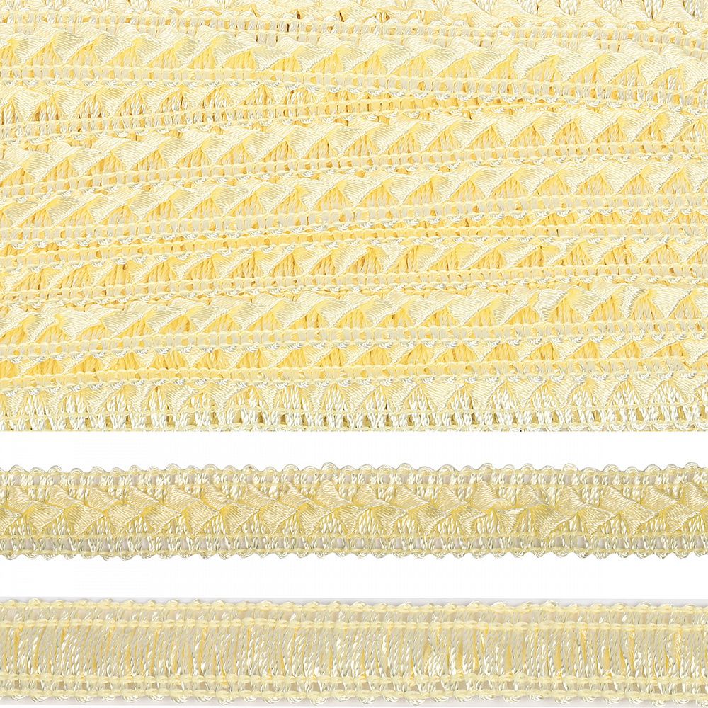 Тесьма декоративная Самоса V03 18 мм, цв.02 молочный уп.9м