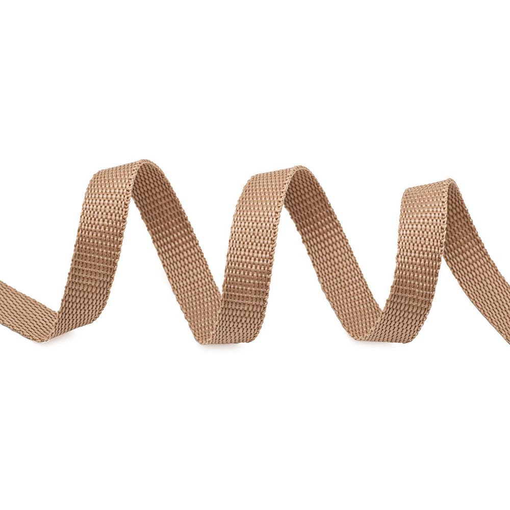 Стропа (ременная лента) 15 мм / 25 метров, толщ. 1.0 мм, [7.9 г/пог.м], 100% п/п, 24 кремовый /TOS/