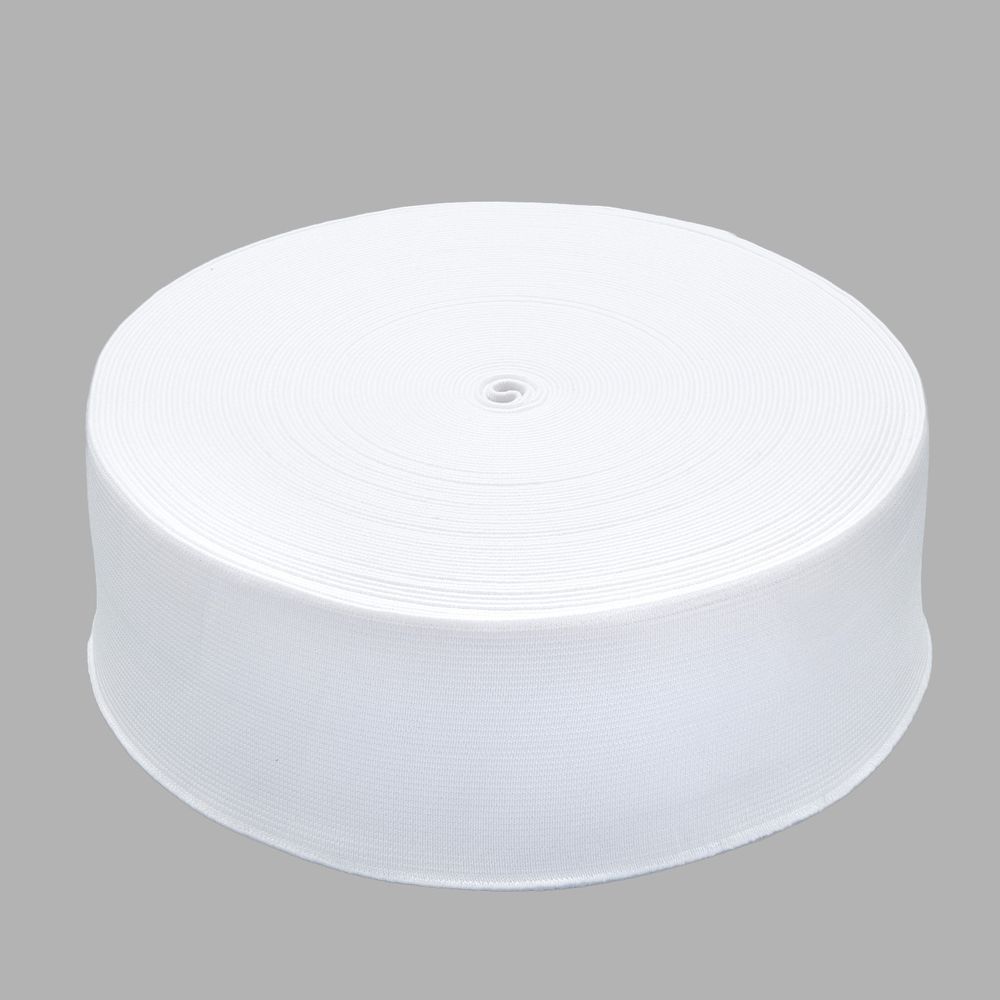 Резинка тканая 60.0 мм / 20 метров, белый