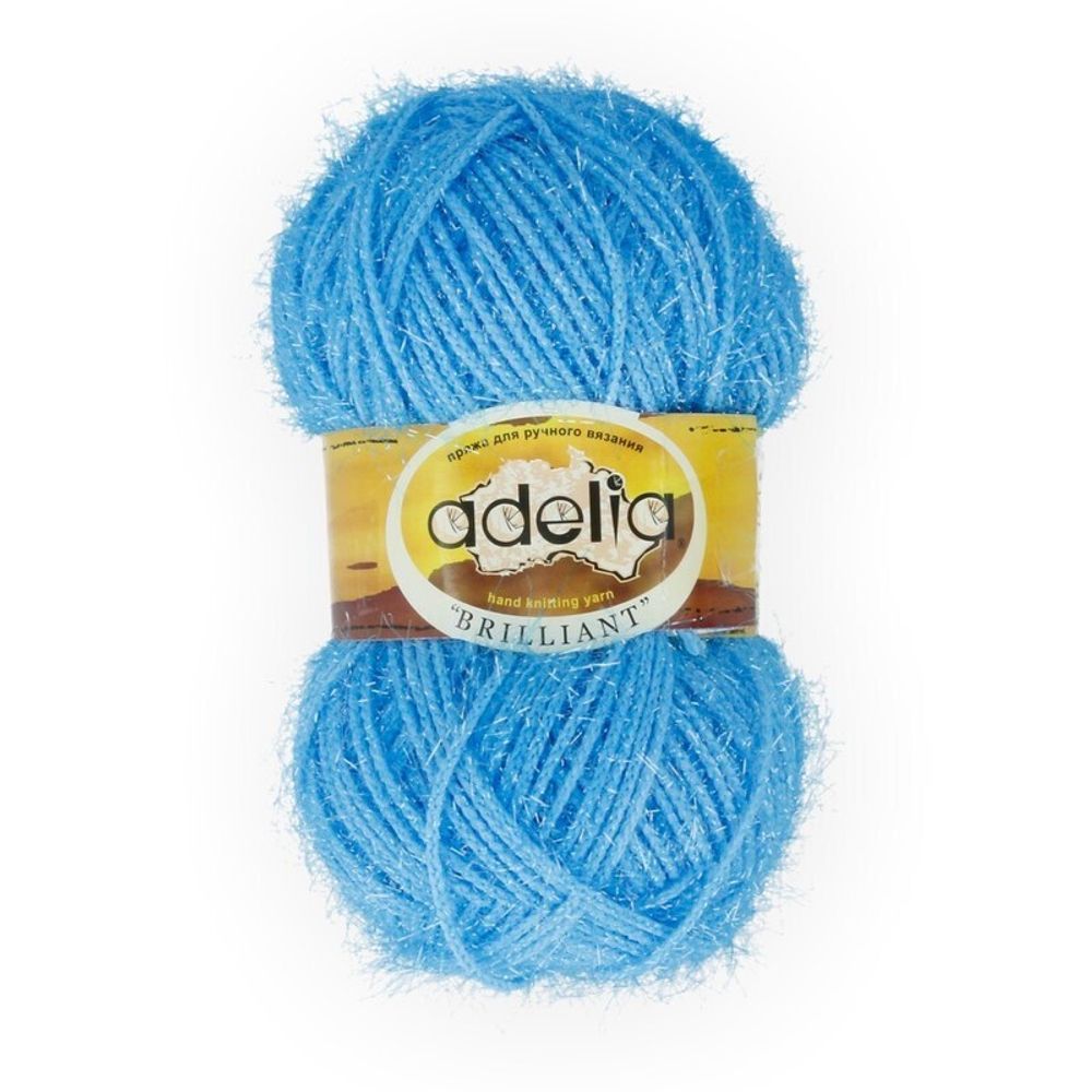 Пряжа Adelia Brilliant / уп.10 мот. по 50г, 90м, 40 яр.голубой