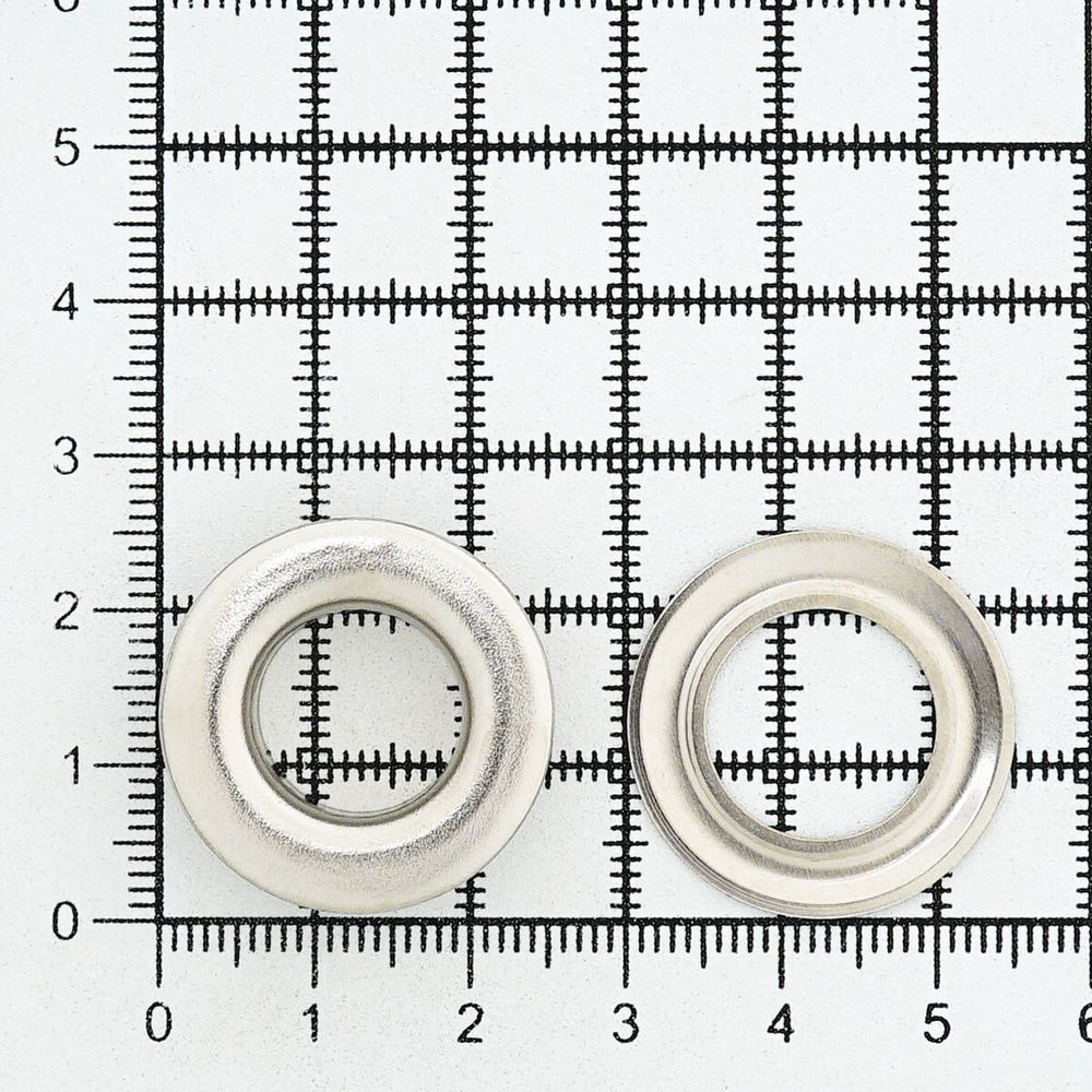 Люверсы металл ⌀13.0 мм (внутр.), h7 мм (внутр.), №28, металл, New Star, никель, уп≈100 шт