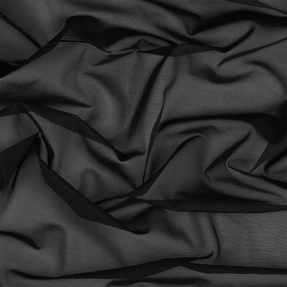 Сетка бельевая эластичная утягивающая 140 г/м², шир.160 см / 25 кг (1 кг = 5 метров), OLG031.170, цв.170 черный /OLG031.170/