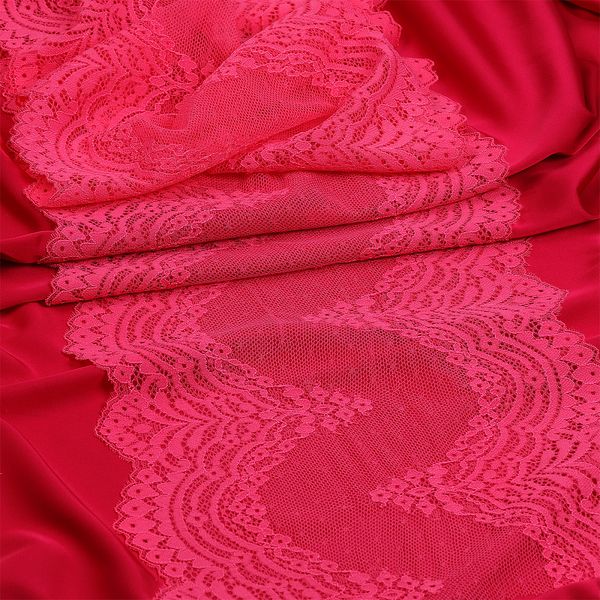 Кружево бельевое эластичное 230 мм / 10 м, 8036, цв.F144 розовый, Kruzhevo