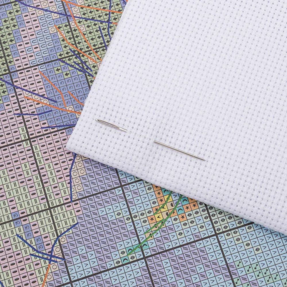 Набор для вышивания нитками Овен, Февральская лазурь 34х24см