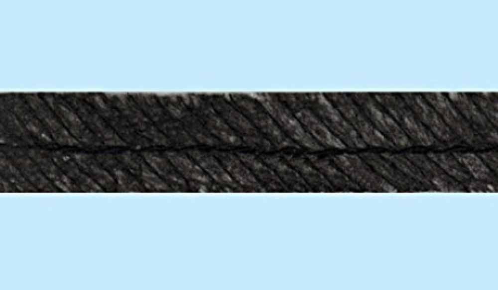 Тесьма усиленная клеевая с прошивкой 12 мм, (фасовка) 5х3 м, черный, B, Gamma G-212pr