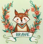 Алмазная (кристальная) мозаика Фрея, постер Храбрый лис, 30х30 см