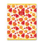 Тетрадь ученическая общая, твин лак, A5+ 60 л. на скобе 65 г/м², белизна 100%, 10 шт, клетка в термоусадочной пленке, 000478 Фруктомания, Светоч 60ТСК5_8_2_1