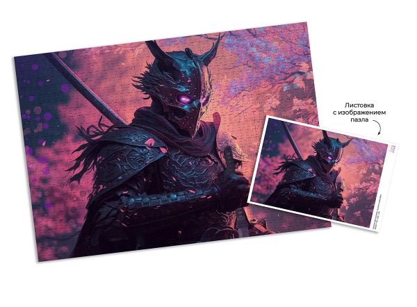 Пазл 1000 элементов, Самурай в сакуре, PZL-1000/52, Фрея