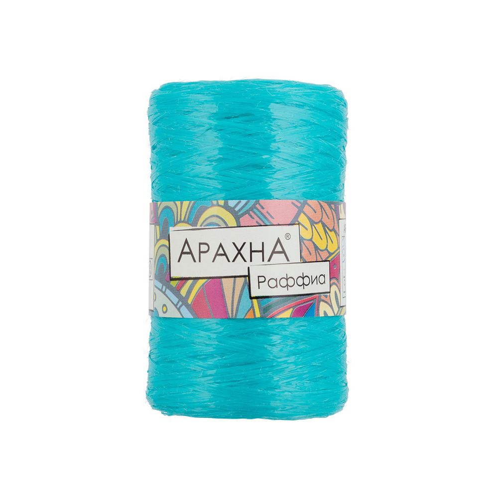 Пряжа Arachna Raffia / уп.5 мот. по 50г, 200м, 24 сине-зеленый