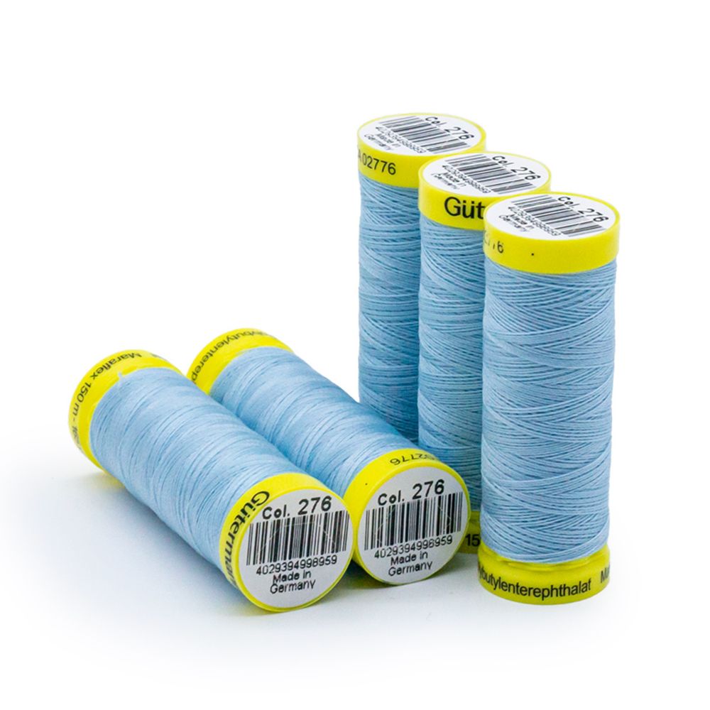 Нитки для трикотажа Gutermann Maraflex, 150м, 276 бледно-голубой, 5 катушек