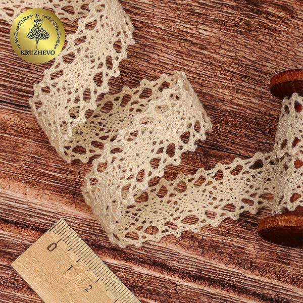 Кружево вязаное (тесьма) 20 мм / 182.8, 6307-1.02 цв.102 молочный, Kruzhevo