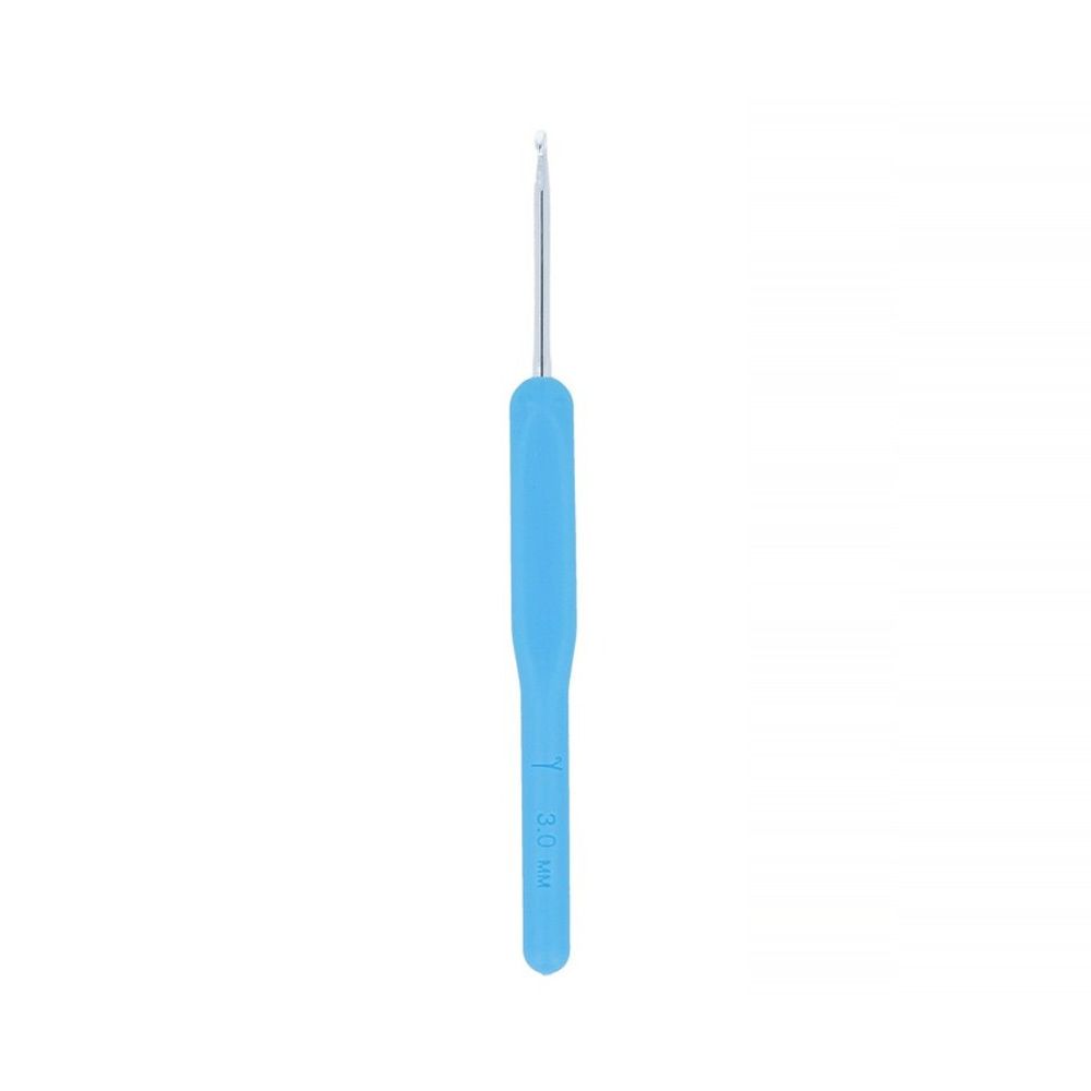 Крючок для вязания с пластиковой ручкой металл ⌀3,0 мм, 14 см, в чехле, Gamma MHP