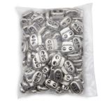 Фиксатор (зажим) для шнура пластик 2 отв., ⌀5.0 мм, 23х20 мм, плоский, под металл (никель), 200 шт