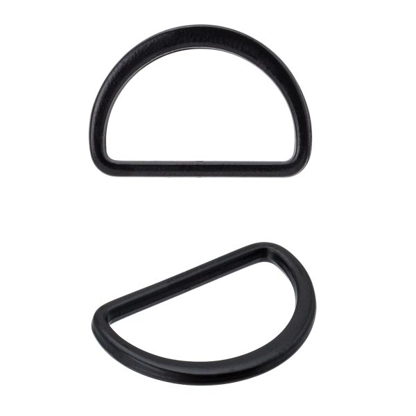 Полукольцо литое металл плоское 15мм, черный матовый, ГНУ14467, 20 шт