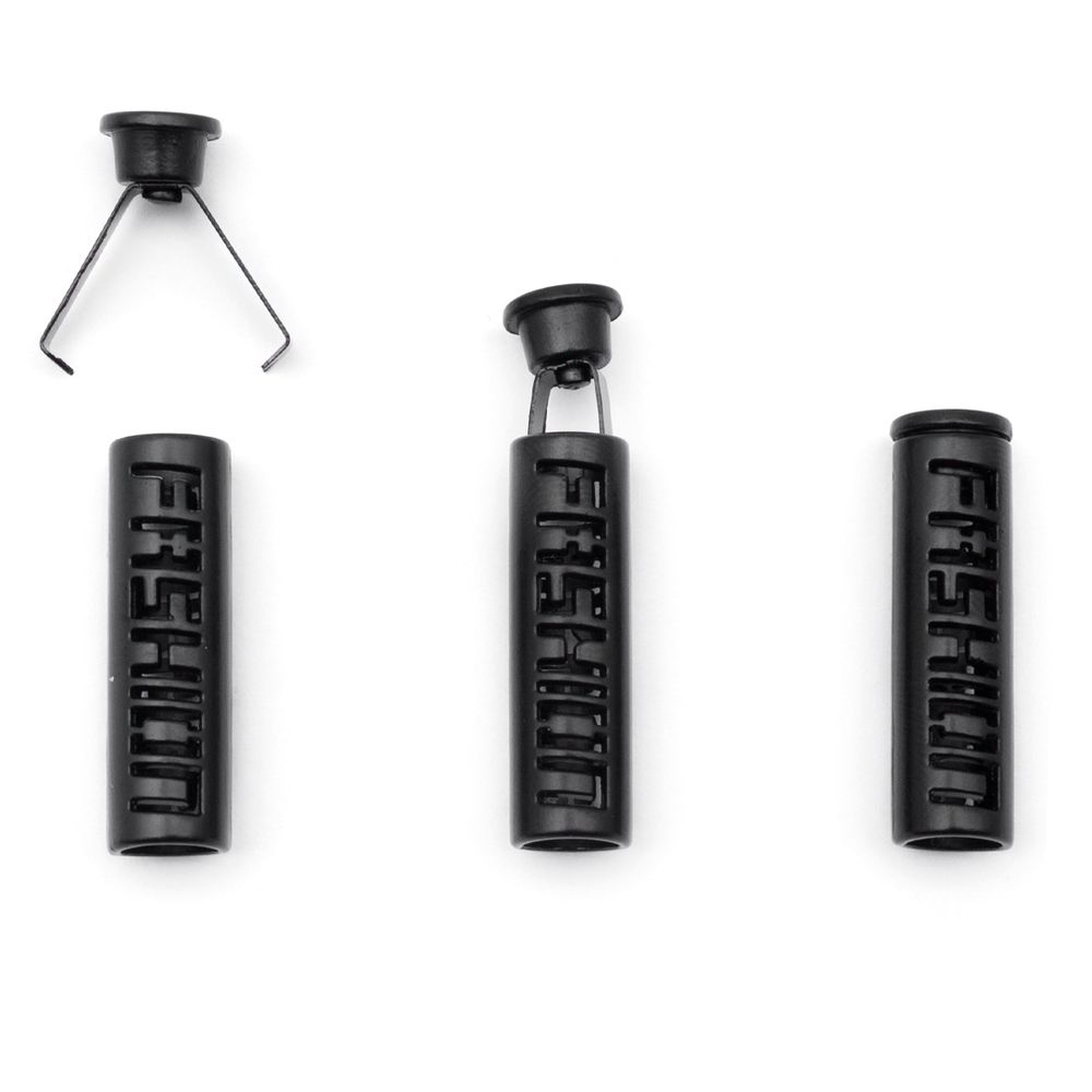 Наконечник для шнура металл лого Fashion 7х25 мм, черный матовый, 10 шт