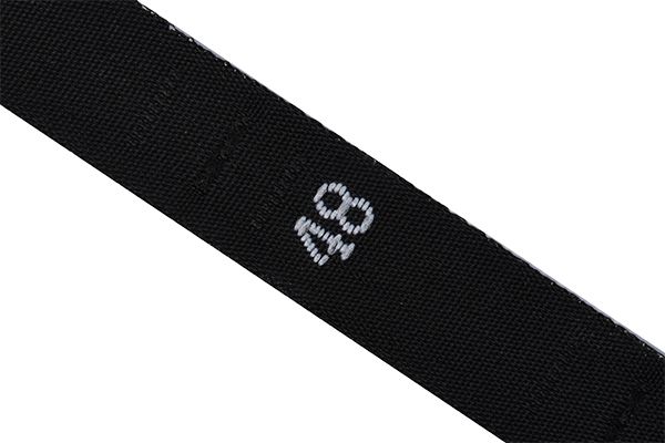 Этикетка-размерник жаккардовая тафта, размер 48 черный 10х32 мм, 500 шт