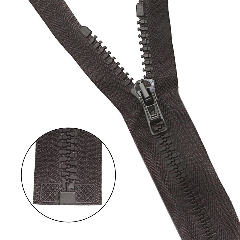 Молния трактор Arta Т6 (6 мм) 1 зам., разъем., 80 см, ОПТ. УП. 25 ШТ., 068 т.коричневый