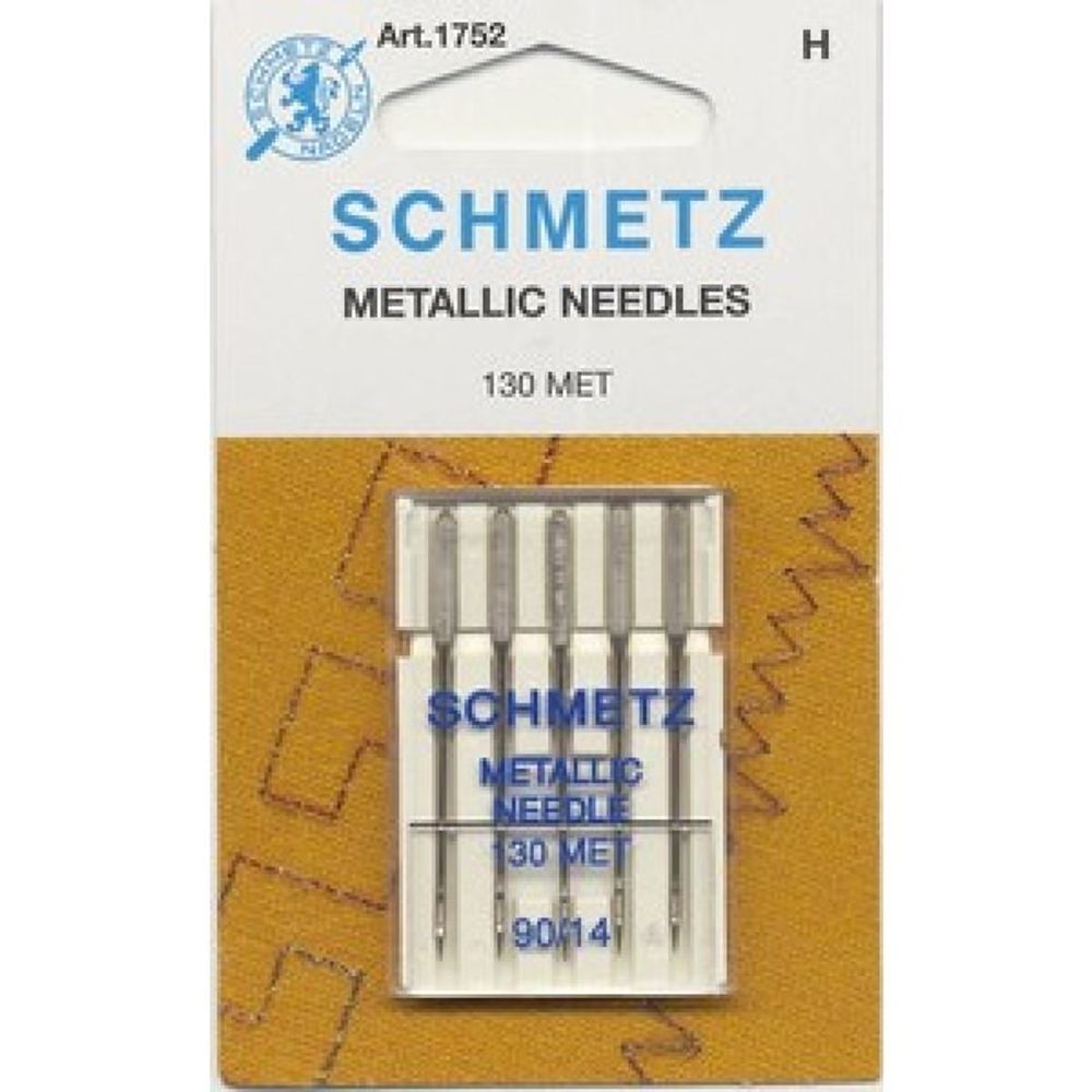 Иглы для швейных машин для металлизированных нитей Schmetz 130 MET NM 90, уп. 5 игл