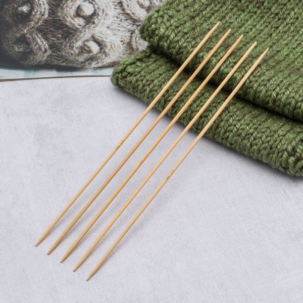 Спицы чулочные бамбук 2.5 мм / 20 см, 5 шт, 12133