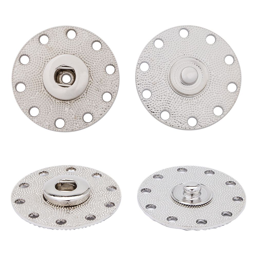 Кнопка пришивная металл ⌀28.0 мм, металл, 28.0 мм, S, уп.10 шт