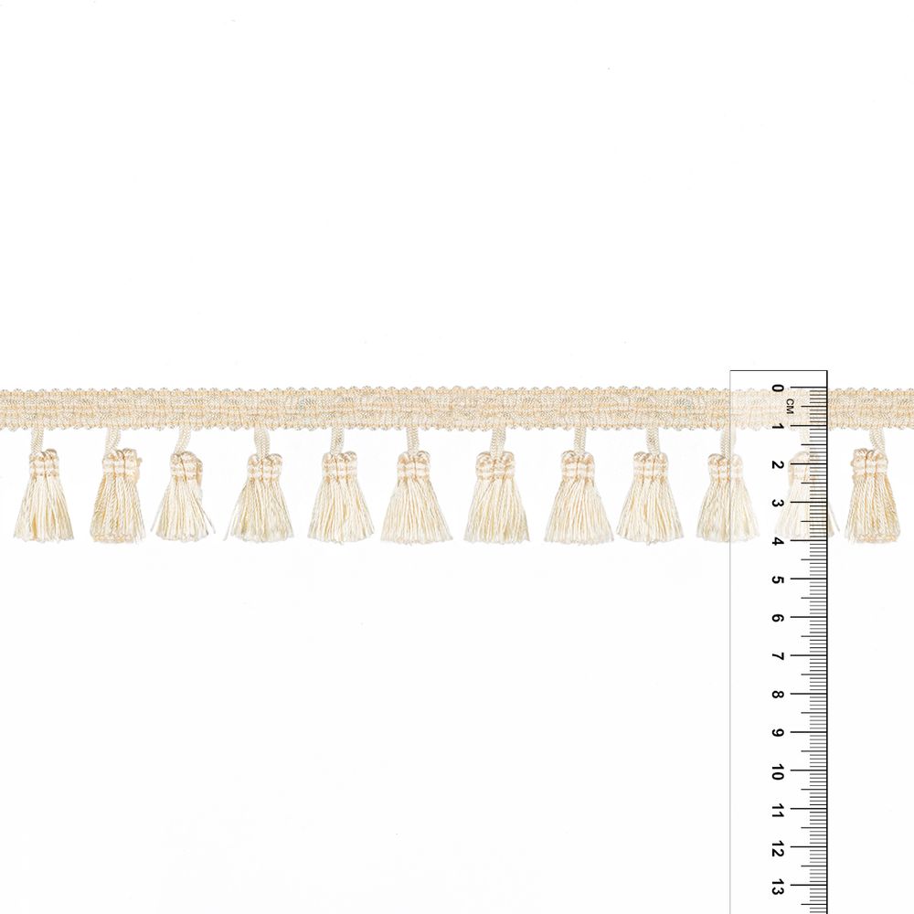 Бахрома отделочная 45.0 мм / 10 метров, с кистями, 122 крем, Gamma 444