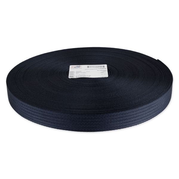 Стропа (ременная лента) 25 мм / 50 метров, [17.73 г/пог.м], 100% п/а, т.синий, Gamma 4с494