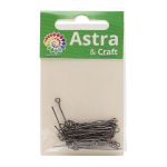 Штифты с петлей 25мм, 50 (±5)шт/упак, Astra&Craft (черный никель), 4AR261/262