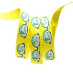 Лента репсовая (в рубчик) PREMIUM Очки 22 мм, 22,5м (525 желтый)