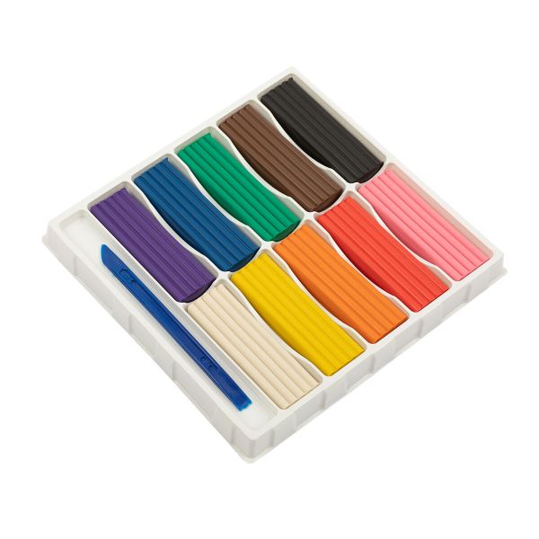 Пластилин классический 200 г, 10 цв, Лео LPMC-0110