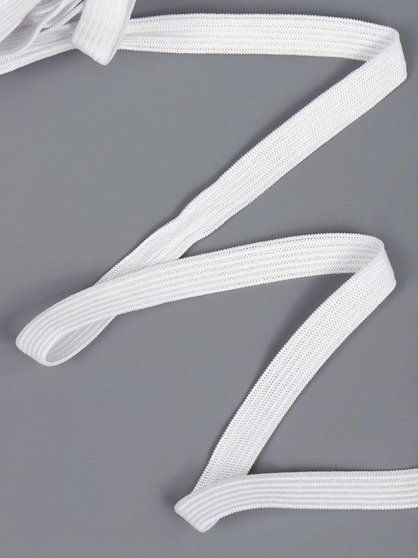 Резинка бельевая (стандартная) 10.0 мм / 100 метров, 3.9 г, вязаная, белый