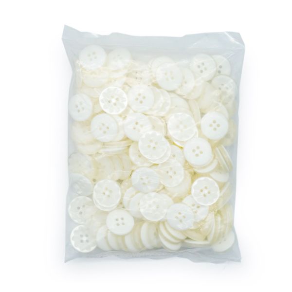 Пуговицы на ножке 24L (15мм) 4пр. (white (белый)), CB-3315, 144 шт