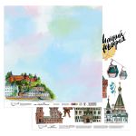 Бумага для скрапбукинга Прогулки по России, 190 г/м², 30.5х30.5 см, 10 шт, 2 Нижний Новгород, Mr.Painter PSR 2502