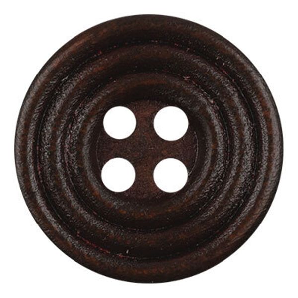 Пуговицы 4 прокола дерево 20 мм, 24 шт, №304 т.коричневый, Blitz DRN 0065