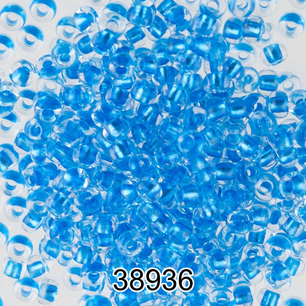Бисер Preciosa 10/0 (2.3 мм), 500 г, 38936 (Ф370) синий