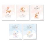 Тетрадь ученическая школьная, блёстки, A5 12 л. на скобе 65 г/м², белизна 100% 25 шт линия, 01437 На облаках, Светоч Т177