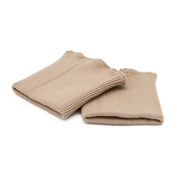 Манжеты трикотажные 9.0х9.5 см, 1 пара, средней плотности 14 кл, 1х1, 8091 бежевый