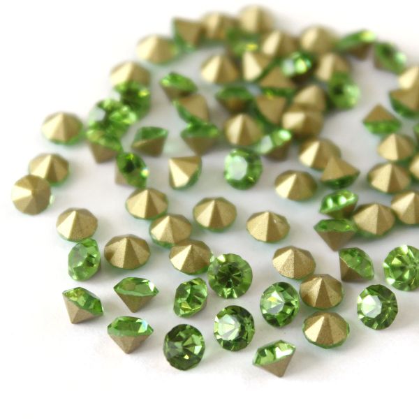 Стразы конусовидные риволи 3,8мм, ss16, 144 штук (стекло) (214)