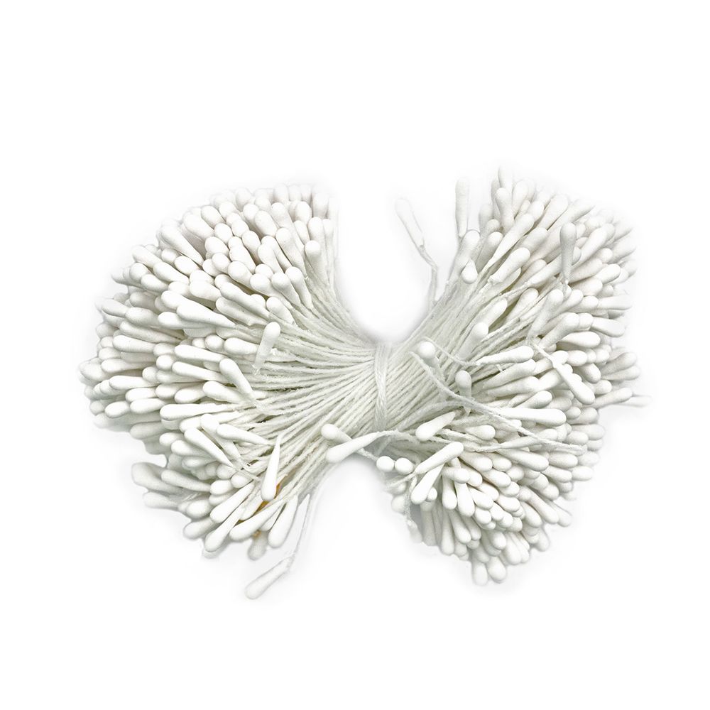 Тычинки для искусственных цветов 6см (белый)