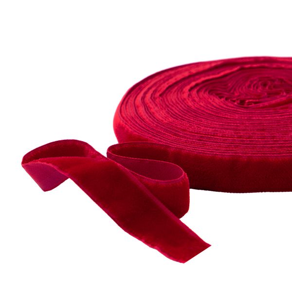 Лента бархатная (тесьма) 20.0 мм / 10±0.5 метров, рис. 8319, цв.23 бордо