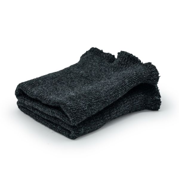 Манжеты трикотажные 8.5х9.5 см, 1 пара, плотные зимние 10 кл, 1х1, 373/м антрацит (т.серый меланж)