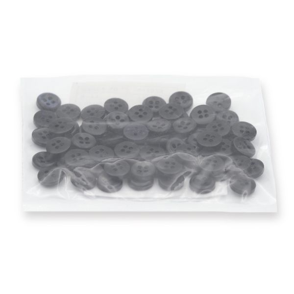 Пуговицы 4 прокола 17L (10,5мм), пластик (Blk-02 черный), 72 шт, CN 2801