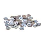 Пуговицы 2 прокола ракушка 16L (9мм) (Gray (серый)), 50 шт