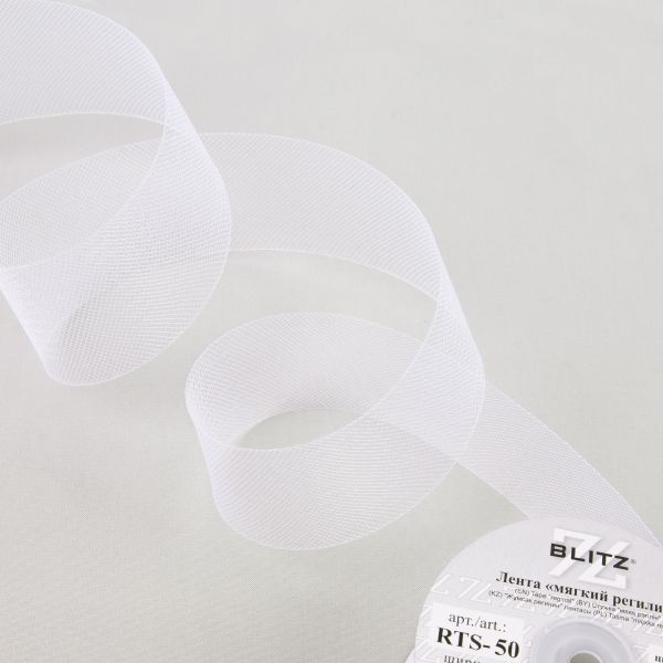 Регилин корсетный 50.0 мм / 15±0.5 метров, п/э, белый, Blitz RTS-50