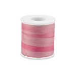 Лента (тесьма) шелковая 4.0 мм / 45.5±0.5 метров, M028 гр.розовый/бл.бордовый, Gamma SRM-4