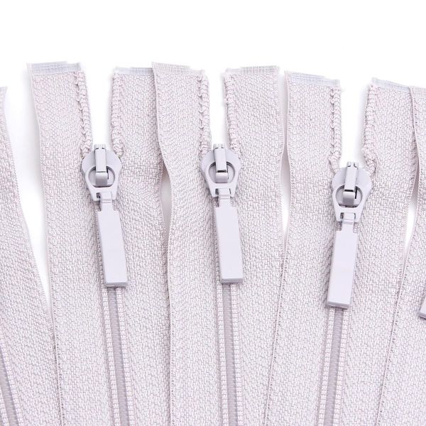 Молния спираль (витая) Arta Т5 (5 мм) 1 зам., разъем., 40 см, цв. 154 св.серый, уп.5 шт