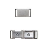 Пряжка-застежка магнитная 10 мм темное серебро, металл, 2 шт, BIG