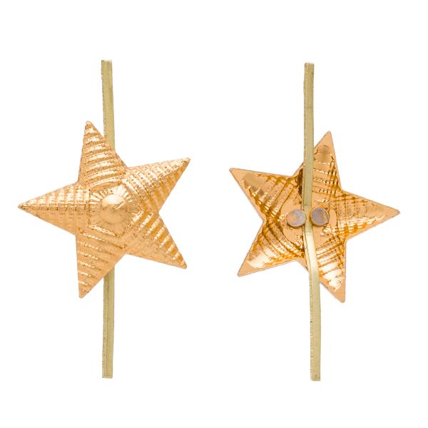 Звезда рифленая 20мм зол, С-370, 20 шт