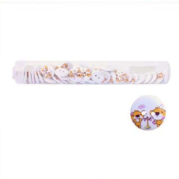 Пуговицы деревянные Мультяшные персонажи 18мм 50 шт, Мишки 4